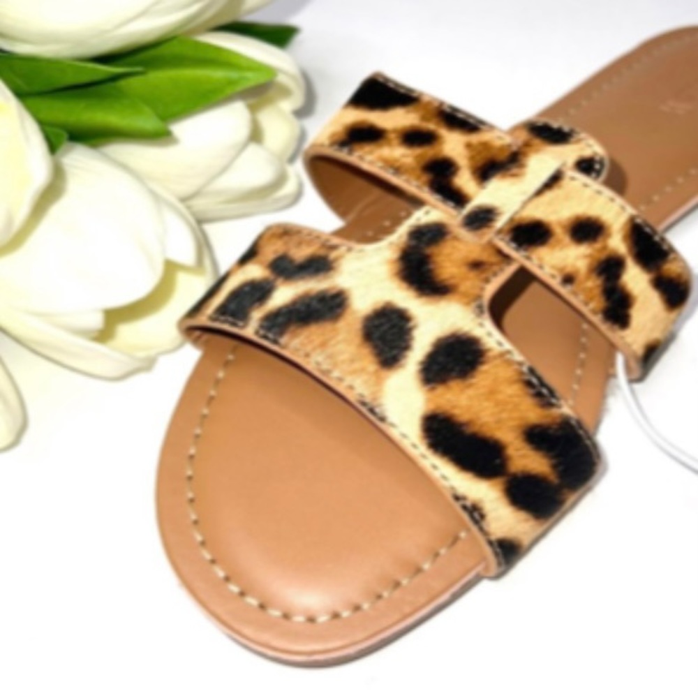 J crew factory leopard sandals NWT size 7